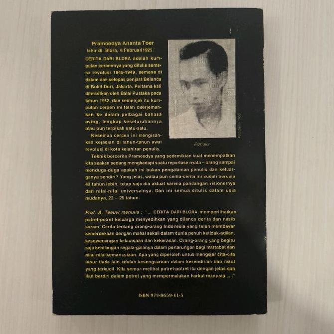 Cerita Dari Blora : Kumpulan Cerita Pendek - Pramoedya Ananta Toer authentic