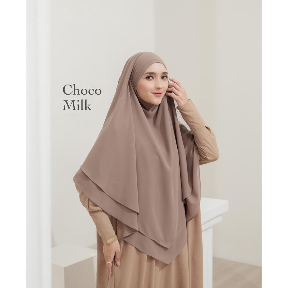 Ready Stock Jilbab Instan Hijab Syari Khimar Ceruti Babydoll Premium French Khimar Syar'I Siti Aisya
