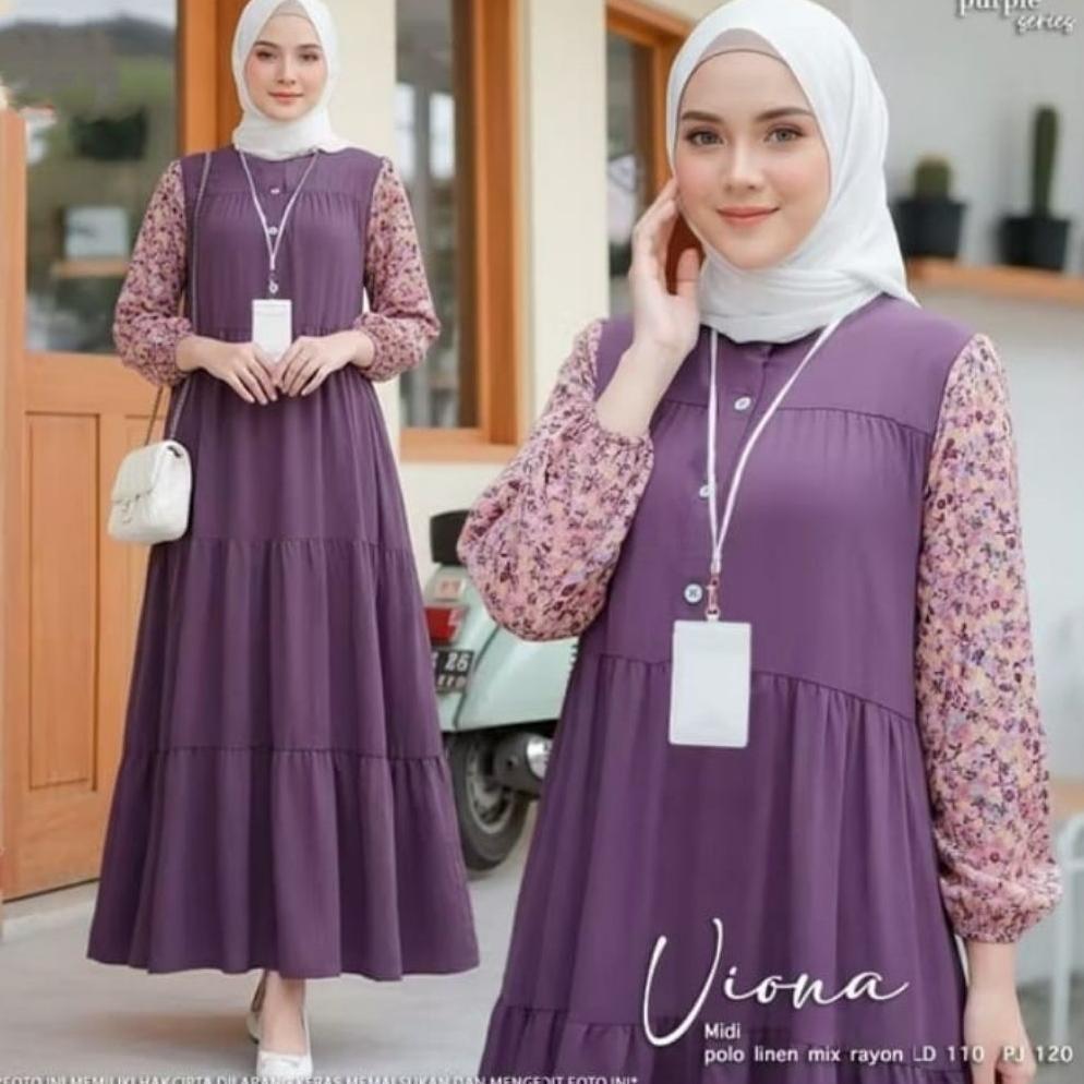 Cuci Gudang Gamis Motif Bunga Terbaru 2026 Gamis Lebaran Wanita Jumbo