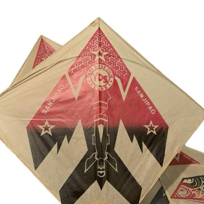 Layangan sukhoi standart cokelat atau putih kertas minyak // layangan sambitan // layangan lomba tur