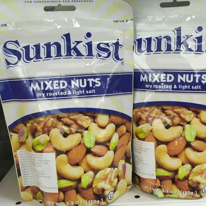 sunkist mixed nuts dry roasted & light salt 150gr