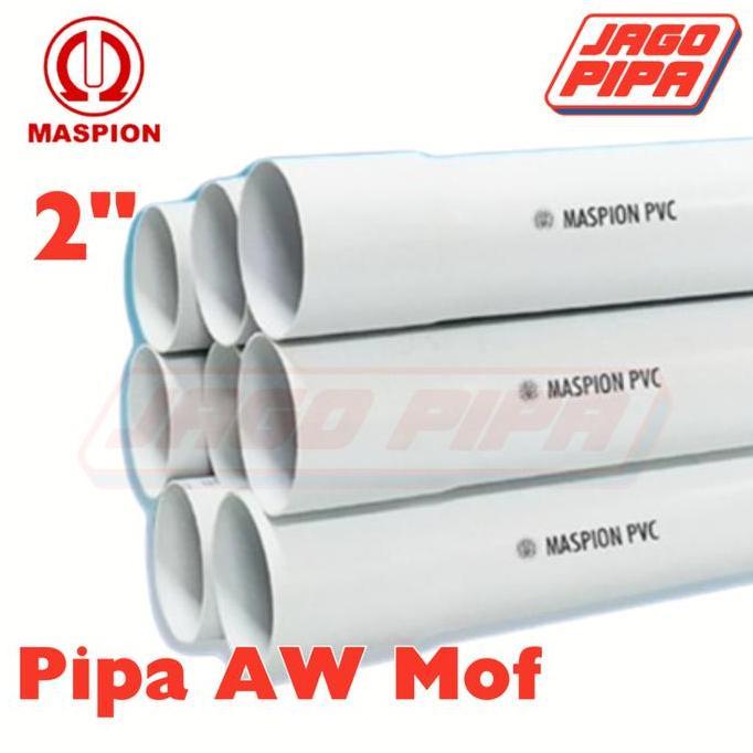 Maspion Pipa AW 2 Inch Putih MOF PVC 4 Meter Paralon 2" PUTIH