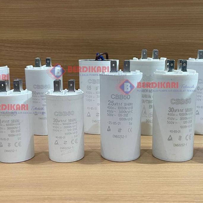 Kapasitor Capasitor Pompa Satelit Sibel Submersible Inoto Bulat Colok CBB60 CBB 60 4 pin 12 16.5 18 