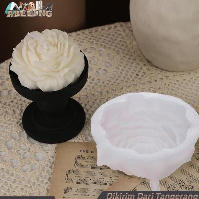 FKINAPE Cetakan Puding Bunga Cetakan Lilin Silikon Cetakan Puding Motif Bunga Cetakan Silikon Bunga 