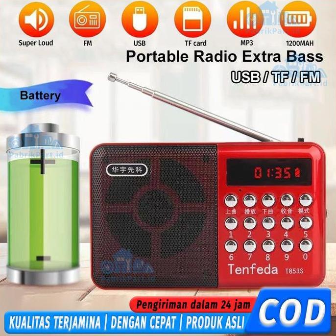 SEIRAKY Radio Bluetooth Murottal Digital JOC Speaker Al-Qur'an FM/SD/USB/MP3 Player, Radio Qur'an Po