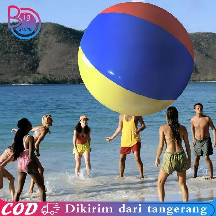 DISSORDE Bola Pantai Jumbo Diameter 150cm Bola Pantai Tiup Bola Renang Pantai Bola Pantai Jumbo