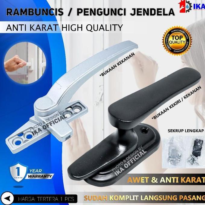 FKINAPE Rambuncis jumbo Handle Kunci 2 arah KANAN KIRI BUKA TUTUP Jendela kuningan Grendel Panolet S