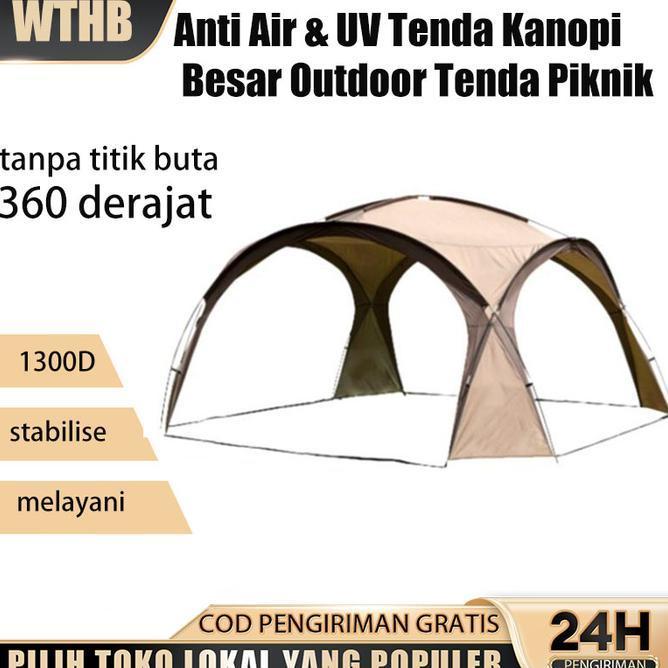 Wthb Campori Tenda Dome Camping 8-10 Orang Tenda Dome Otomatis Anti Air & Uv Tenda Kanopi Besar Outd