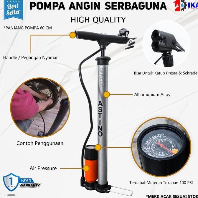FKINAPE Pompa Sepeda Pump MTB Roadbike Presta Bola Pompa Angin Ban Sepeda Motor Mobil Bola Plus Mete