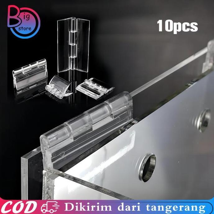 DISSORDE 10pcs Akrilik Engsel Akrilik Kecil Engsel Acrylic Engsel Transparan Hinge Bening Acrylic 2.
