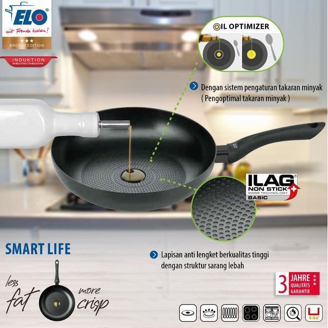 Kuteka- Fry Pan / Panci Anti Lengket Elo Smart Life 24 Cm