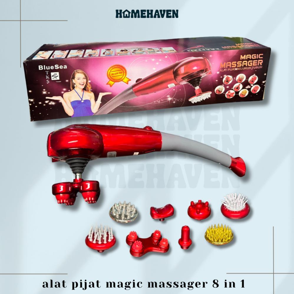 Alat Pijat Magic Massager Terapi 8in1 Bluesea Original Alat terapi