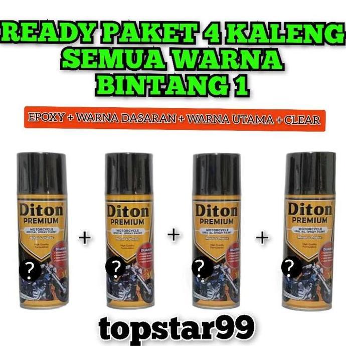 Sale Pilok Pilox Cat Diton Premium Ready Semua Warna Bintang 1 Paket Lengkap 4 Kaleng 400Cc Black 91