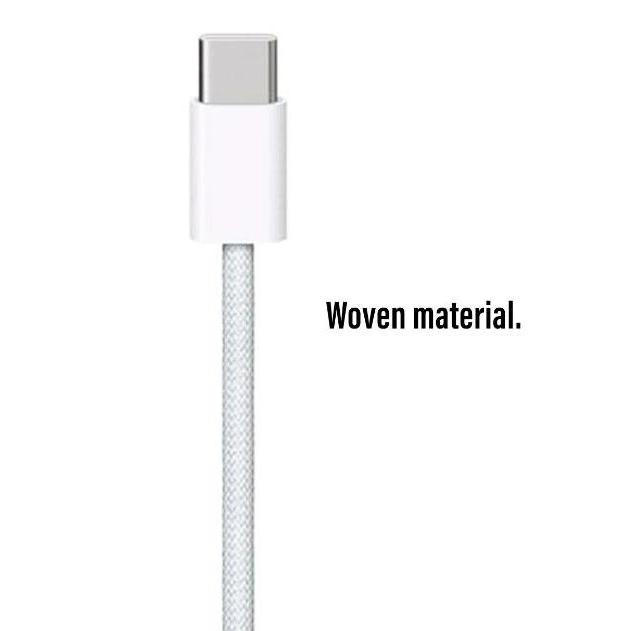 Kabel Data Charger for Iphone 15 Pro Max Kabel Charger Type Usb C to C Braided Woven Ori
