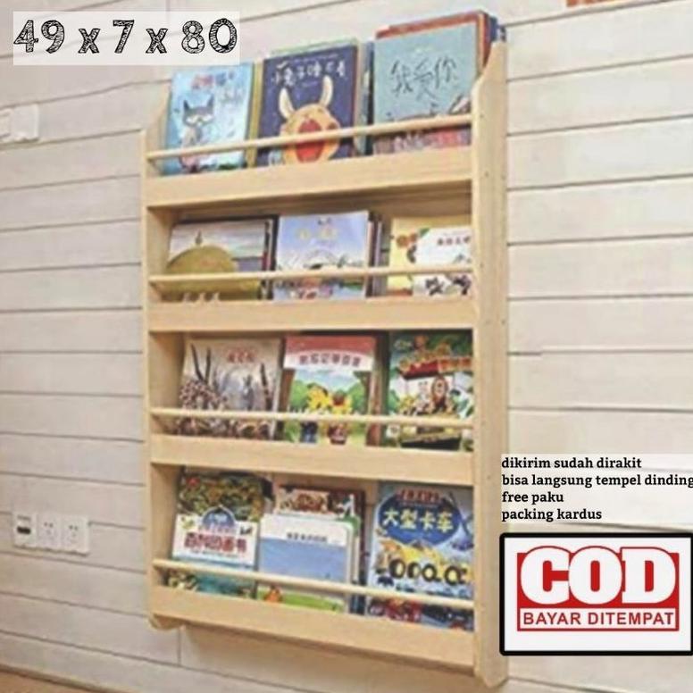 Bagus Rak Buku / Rak Buku Dinding / Rak Buku Tempel Dinding / Rak Serbaguna / Rak Make Up