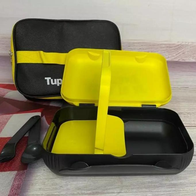 Sale Tupperware Lunch Box Bento Set Original Dengan Garpu, Sendok, Dan Tas - Kitchenware Wadah Makan