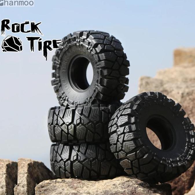 Ban Rc 1.9 Crawler Tires 115*50Mm Rock Rubber Tyre For 1/10 Rc Scx10 Rgt Rc4Wd Trx4