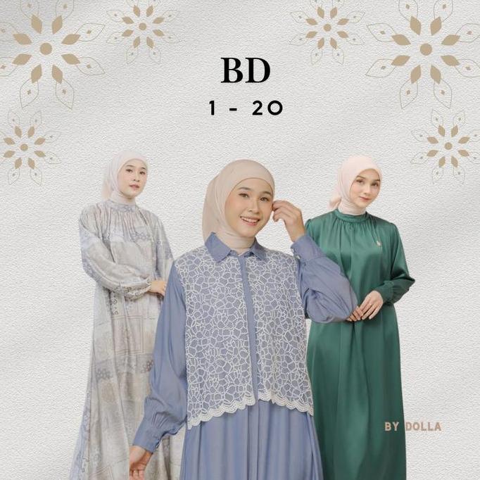 Uprelig- By Dolla - Bd 1-20 - Kemeja Atasan Gamis Panjang Wanita Muslim