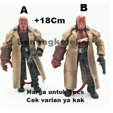 Action Figure Hellboy Loose Anak Karet Toy High Quality Pvc 18 Cm Dengan Artikulasi Dan Handgun Untu