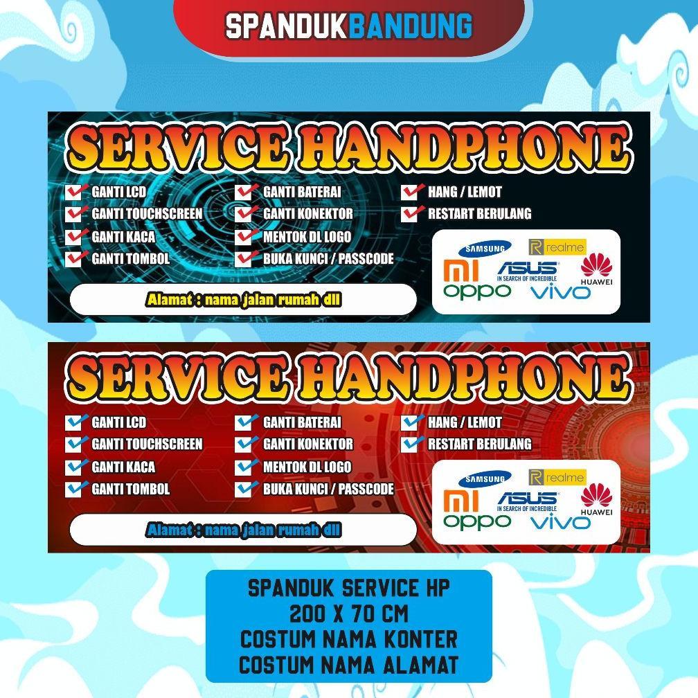 TERBARU 2026 SPANDUK SERVICE HP/ SPANDUK PLANG HP 200 X 70 CM / PLANG SERVICE HP / SPANDUK KONTER HP