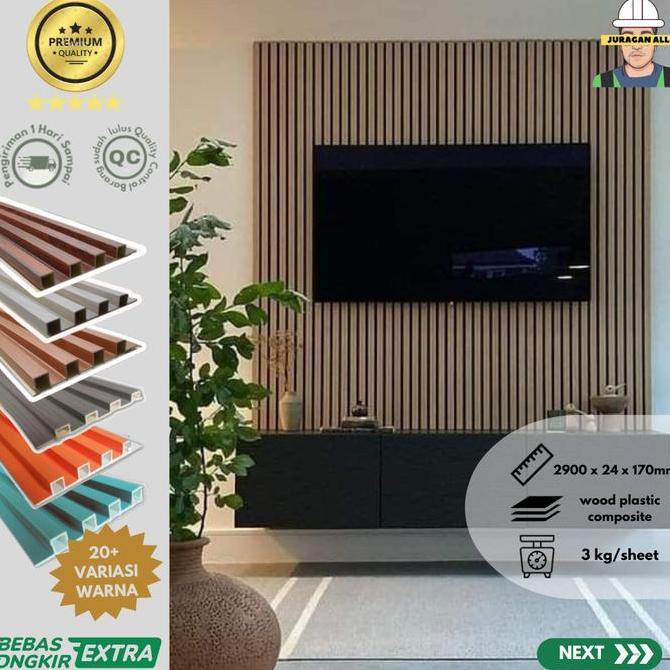 PRODUK FAVORIT - WPC WALL PANEL 3 METER 3D (PREMIUM) (2900 x 170 x 24mm) / WPC WALLPANEL / WPC WALL 