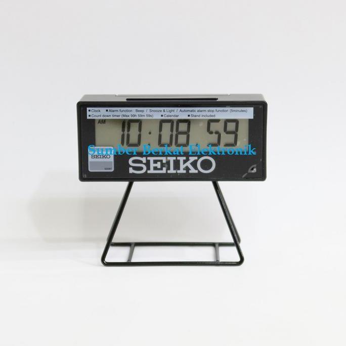 NEW - Jam Digital Seiko / Digital Meja Seiko- QHL072 (Hitam)