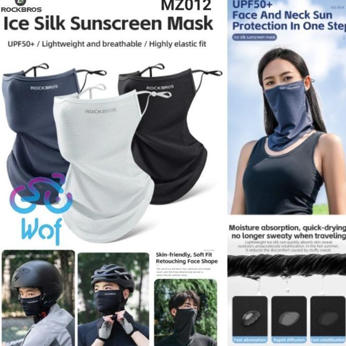 ROCKBROS MZ012 Face MaskMasker Wajah Balaclava SepedaMotor Scarf ROCKBROSIceSilkCoolingSunscreenFace
