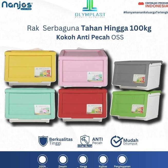 Olymplast Penyimpanan Plastik Container Box Kotak Rak Plastik Oss