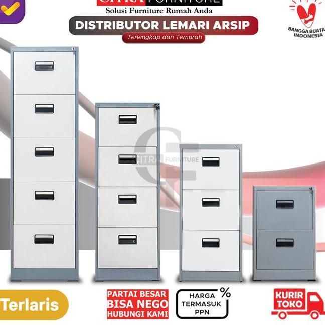 Filling Cabinet 4 Laci Drawer Besi 2 Laci 3 Laci 5 Laci Kabinet