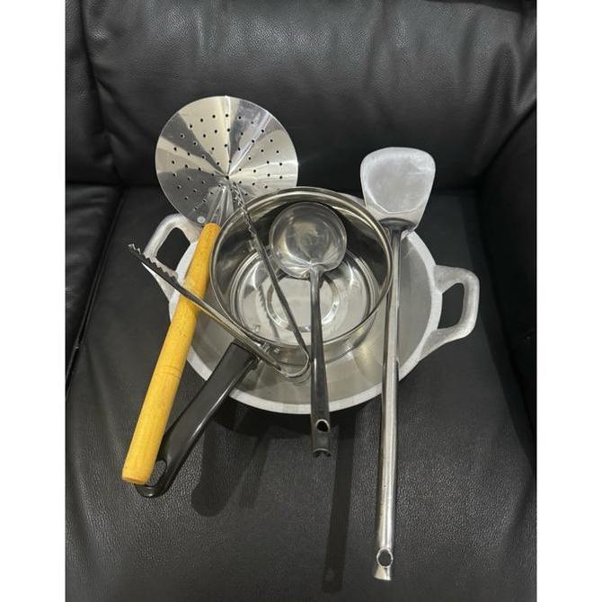 wajan aluminium cor paket lengkap / wajan cekung