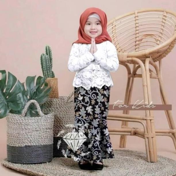 Setelan Kebaya Anak / Kebaya Modern Muslim SHIREN KIDS Brukat AS
