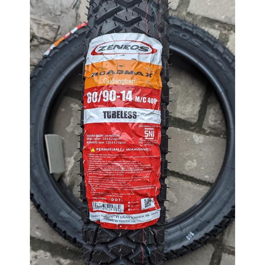 Zeneos Roadmax 80 / 90 - 14 Ban Motor Matic Tubeless Dual Purpose Semi Trail Mio Vario Beat Scoopy