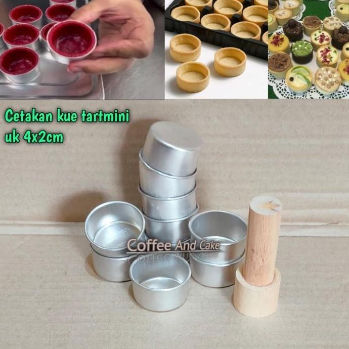 cetakan kue tart mini / tartlets / loyang bulat press mini 4 cm
