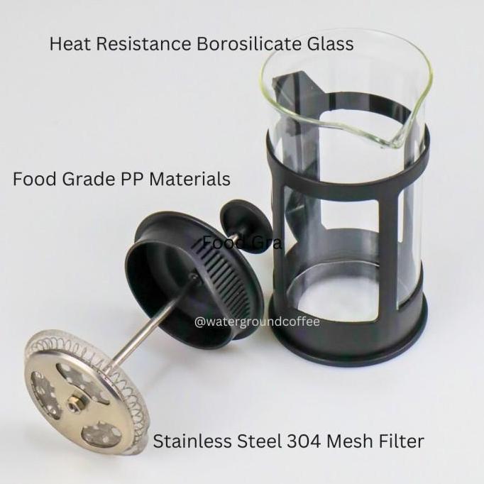 French Press 350ml Coffee Plunger Kapal Api Alat Kopi Seduh Manual