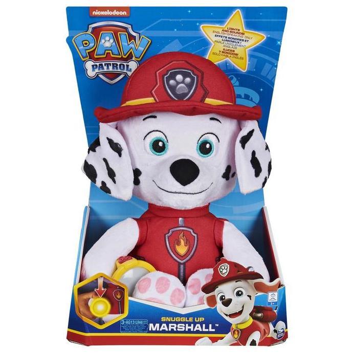 Boneka Paw Patrol Snuggle Up Pups Plush Dolls with Flashlight & Sounds