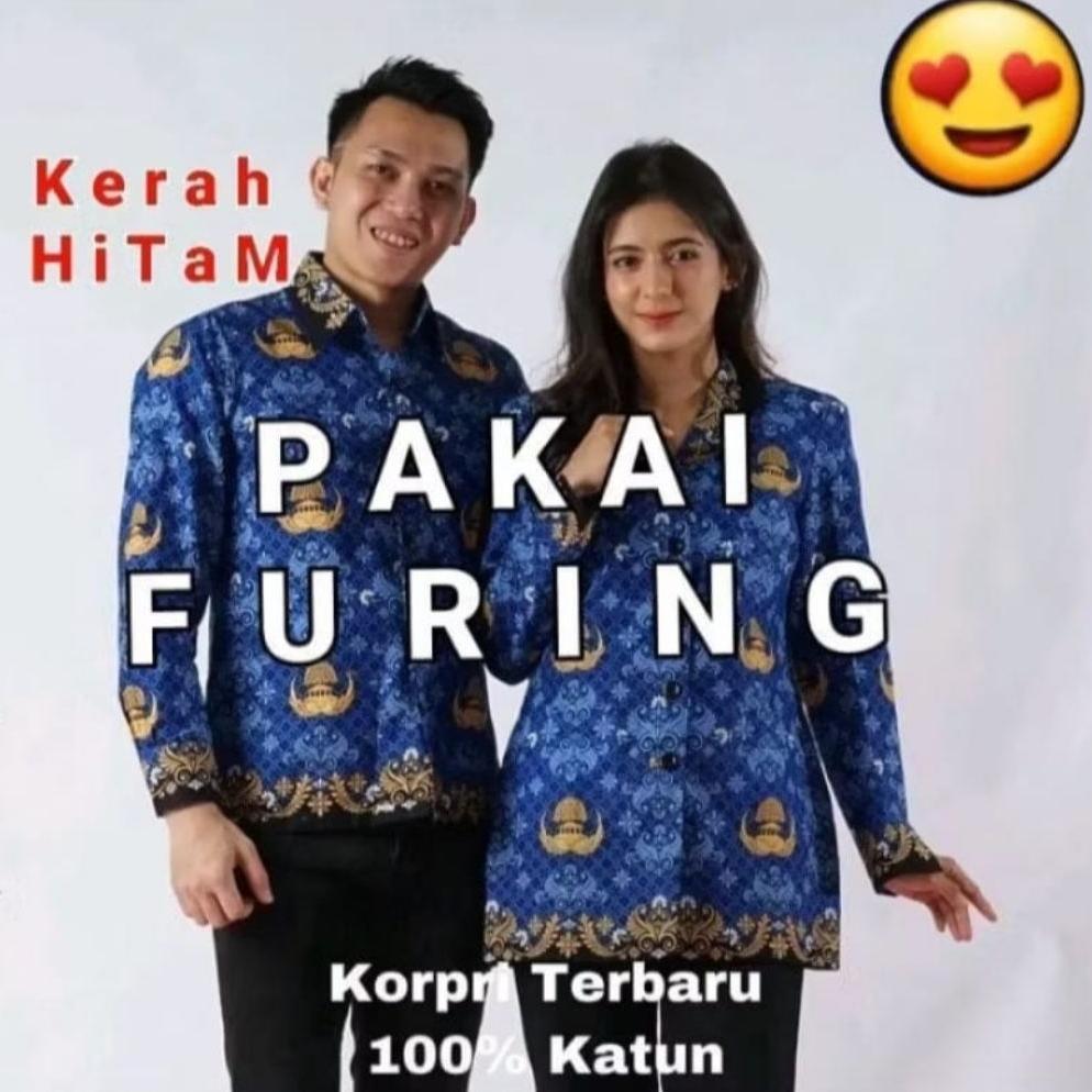 Produk Baru Baju Korpri Pria Terbaru 2025 Premium Katun Batik S-Xxl