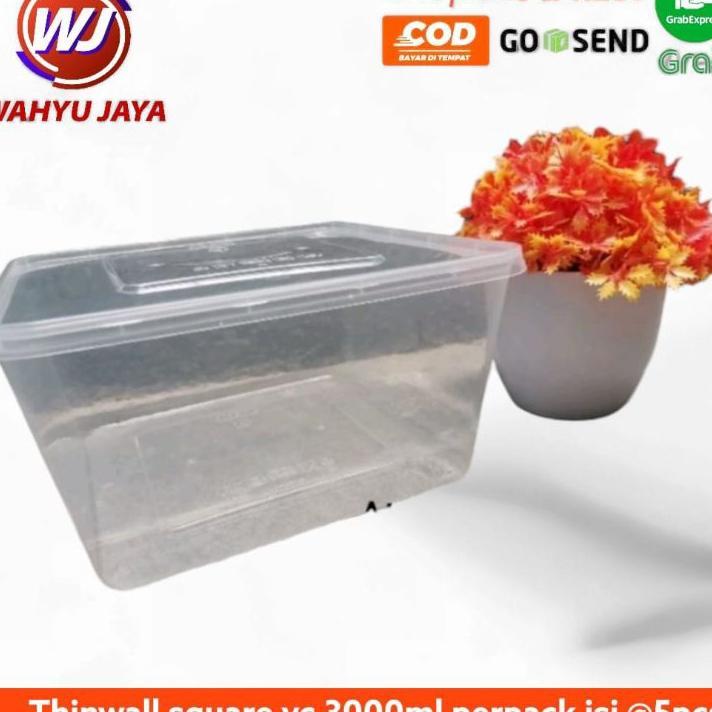 R-Thinwall Square Vc 3000Ml Per Pack Isi @5Pcs