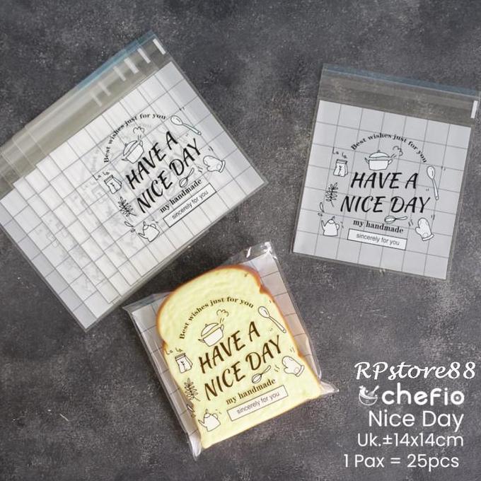 Plastik Roti OPP Motif Bunga 14x14 Plastik Kue Cake Roti Tawar Sobek