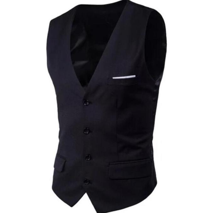 VEST PRIA/ROMPI PRIA DEWASA/ROMPI JAS /ROMPI CASUAL/ROMPI TERLARIS PRIA/ROMPI COWOK Keren Hitam ANG