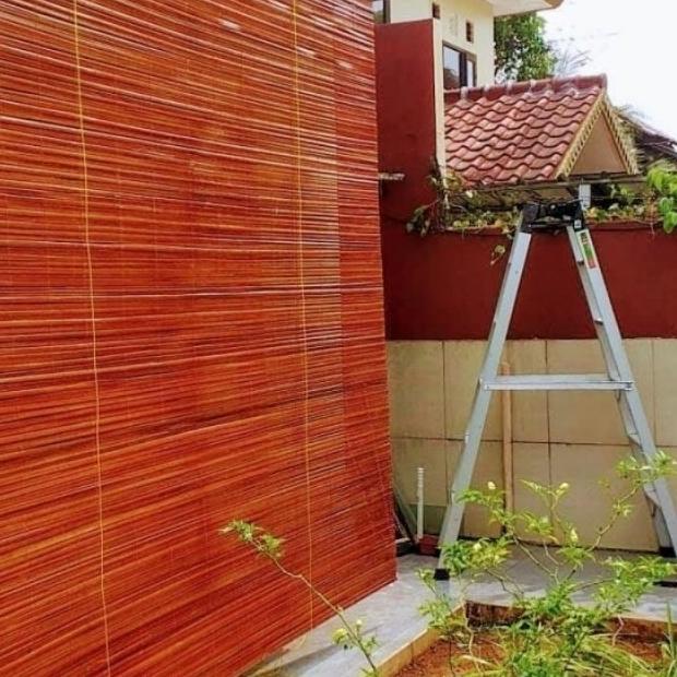 Tirai Bambu Krey Plistur 2,5M X 2M + Tali Penggulung Tirai Bambu Plistur,Tirai Rotan Dan Tirai Natur