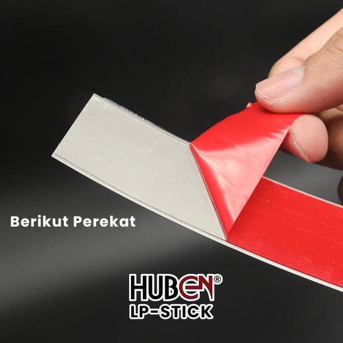 LP - STICK GOLD MIRROR (5 MTR) HUBEN / LIST PLAT STRIP STICKER SS HUBEN 5 METER