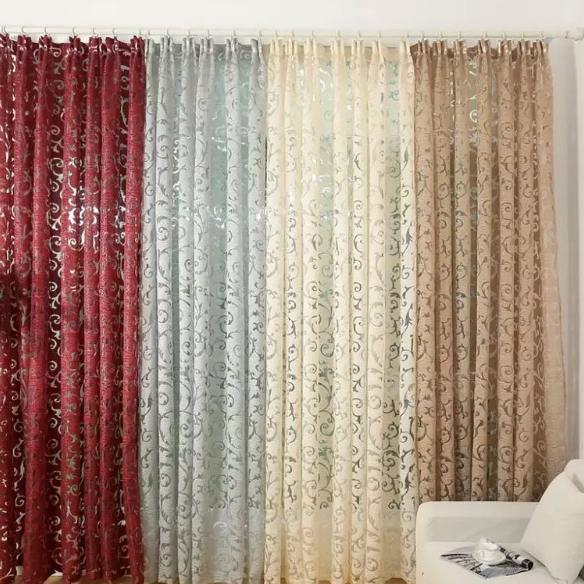 Tirai Pintu Dan Jendela Renda Jacquard High Quality European Style