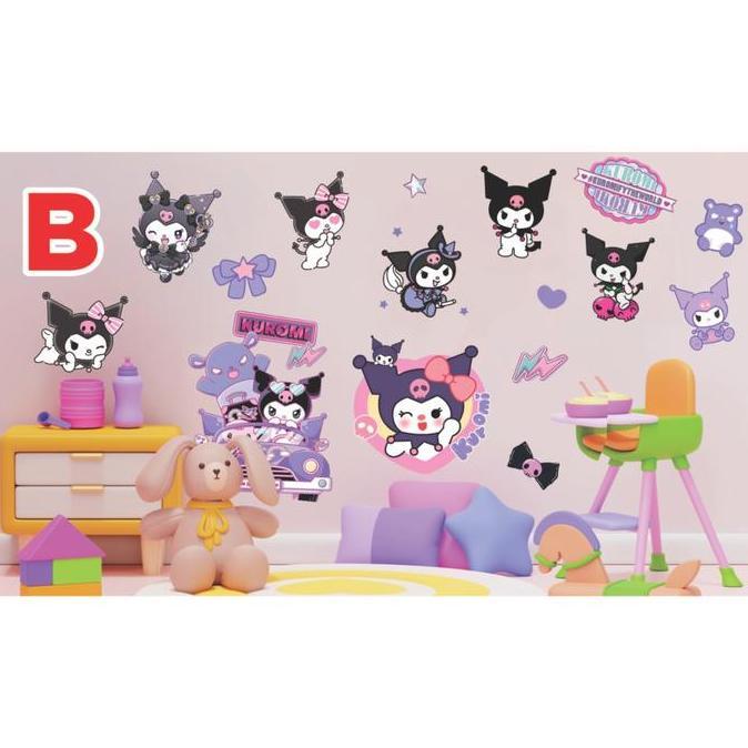 Semesta Wall Sticker Sanrio Cartoon Stiker Dinding Wallsticker