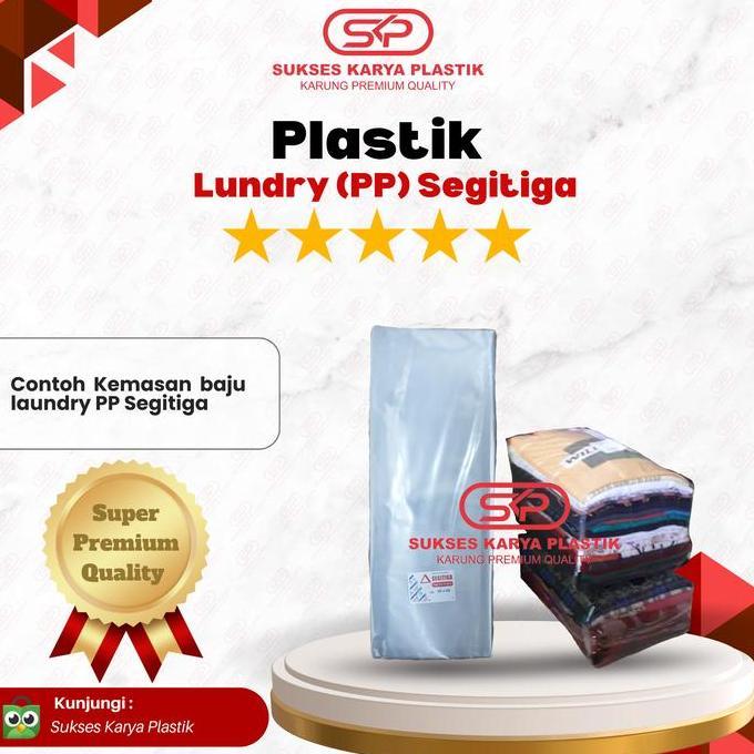 Hai_Hai- Plastik Laundry (Pp) Merek Segitiga 1 Pack 40 X 60 Cm Tebal 30 Micron