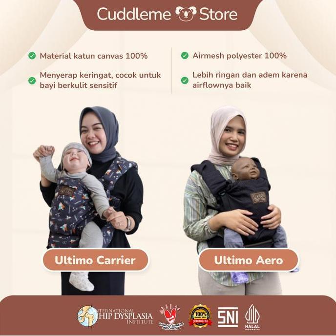Cuddleme Black Edition - Gendongan Cuddle Me Warna Motif Hitam - Geosfit Air - Ultimo Carrier - Leva