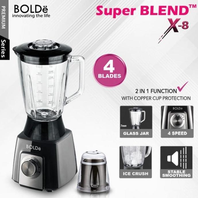 Blender Bolde Super Blend X8 1,5 Liter Blender Gelas Bolde 2