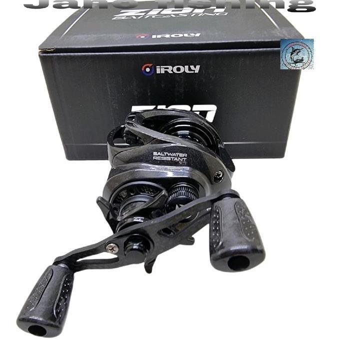 reel bc iroly zion shellow spool & Deep spool, body carbon, handle kiri/kanan