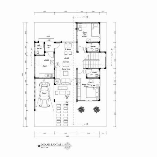 GAMBAR DENAH EXISTING ( GAMBAR AUTOCAD )