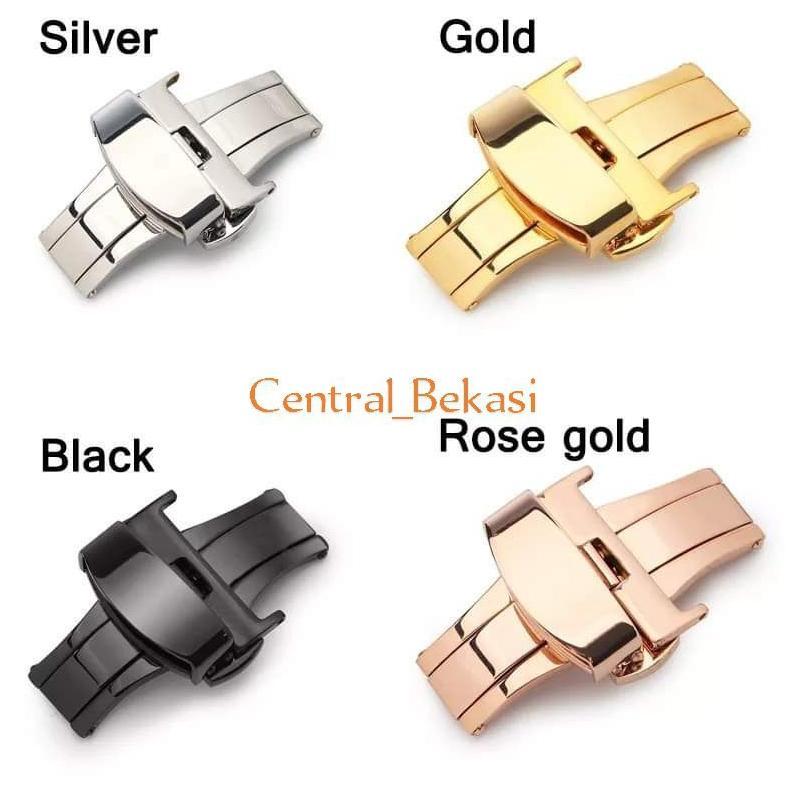 value pack buckle bukel tali jam butterfly 18mm 20mm 22mm