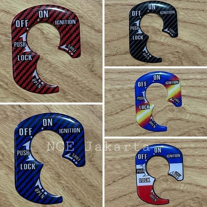 STIKER TIMBUL TUTUP KUNCI KONTAK VEARIO CARBU BEAT CARBU SCOOPY CARBU